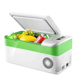 Viajante pequeno refrigerador 12V DC carro mini refrigerador portátil estilo desportivo congelador com compressor para exterior
