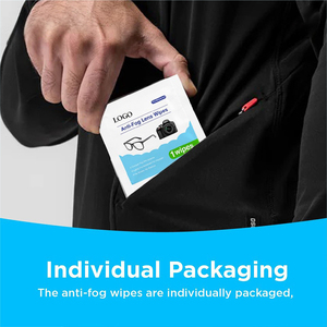 <span class=keywords><strong>Lingettes</strong></span> humides anti-buée pour <span class=keywords><strong>lunettes</strong></span>, emballées individuellement, qualité OEM ODM, idéales pour les voyages et le bureau - Product Image 3