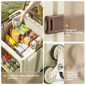 Xinhang công suất lớn nhiều kích cỡ bánh xe máy bay gấp PP có thể gập lại đóng mở hộp lưu trữ nhựa ngoài trời - Product Image 3