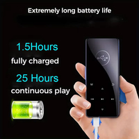 Lecteur MP3 portable de 1,8 pouce avec haut-parleur intégré, alliage de zinc de haute qualité, 16 Go, audio sans perte pour une utilisation quotidienne par les étudiants