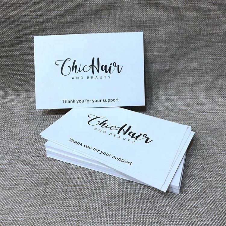 Печать на заказ, белая переработанная карточка спасибо для бизнеса