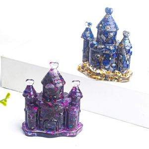 Unique Artistic Resin Castle Model Figurine with Angel and Love Theme-Home & Desk Decor - Product Image 3