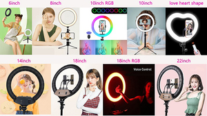 Éclairage Ring Light à LED de 6 pouces pour Studio Photo, 28W, 2700-5500K, lumière à intensité réglable, pour Smartphone - Product Image 6