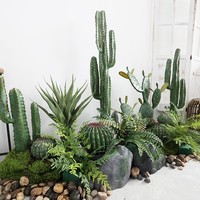 Plante de cactus artificielle en plastique pour la décoration intérieure et extérieure, maison, bureau, faux arbres et plantes décoratives