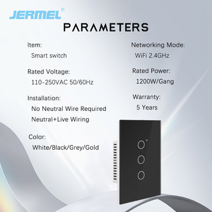 Hoge Kwaliteit Single Pole Us Glas Licht Voor Touch Muur Stopcontact Home <span class=keywords><strong>Zigbee</strong></span> Wi-Fi Intelligente <span class=keywords><strong>Smart</strong></span> Switch - Product Image 5