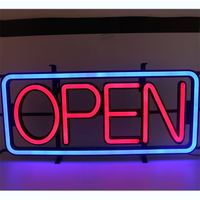 Lettre lumineuse d'intérieur décorative gratuite, publicité personnalisée, lumière flexible ouverte, enseigne néon flexible pour magasin ou magasin