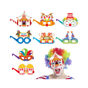 Gafas de Papel Personalizadas con Temática de <span class=keywords><strong>Circo</strong></span> y Carnaval de Beckon, Accesorio para Fotos de Fiesta de Cumpleaños, Decoración para Fiestas y Eventos - Product Image 1