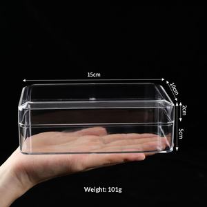 Boîte carrée transparente en plastique PS acrylique pour figurines, boîte d'emballage avec <span class=keywords><strong>couvercle</strong></span> anti-poussière, rangement pour bonbons de mariage - Product Image 6