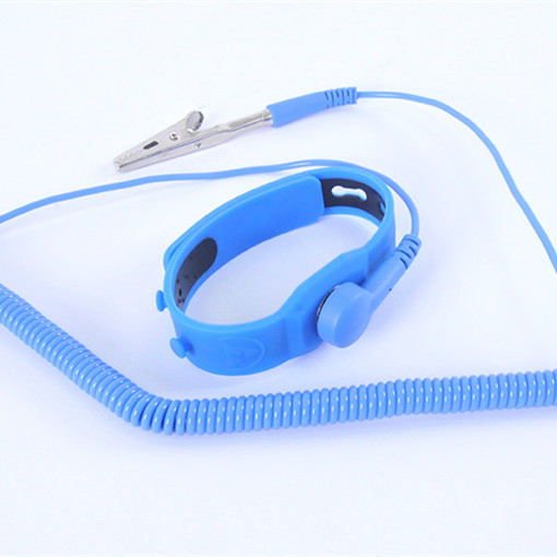 Blue Clean Room Electronic Factory ESD Anti-static Silicone Wrist Band Wrist Strap