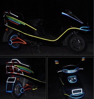 Autocollants de vélo 1cm x 8m, bande réfléchissante fluorescente pour vtt, bandes de vélo, cyclisme, bandes de vtt pour vélo, casque, moto, Scooter