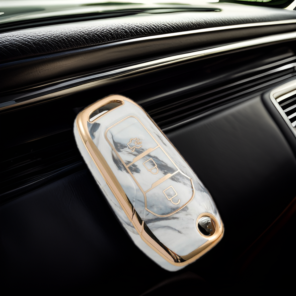 Premium TPU Car Key Cover for Ford Fiesta Maverick | Protective Key Fob Case Accessories