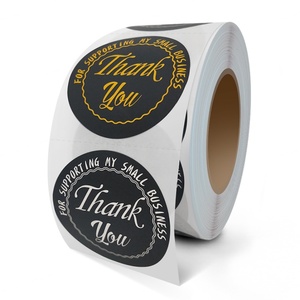 Pegatinas Redondas de Agradecimiento con Impresión Personalizada, Papel Kraft para Apoyar mi Negocio - Product Image 4