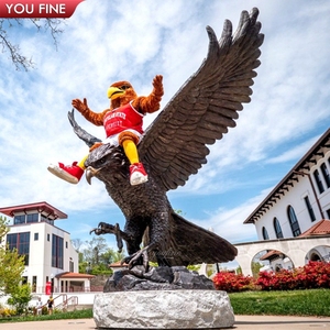 Escultura de <span class=keywords><strong>Animal</strong></span> de Latón para Jardín Grande, Estatua de Águila de Bronce para Exteriores - Product Image 4