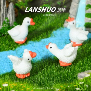 Figura de Ganso de Resina Mini Lanshuo, Pico Blanco y Naranja, Decoración para Jardín, Juguete Unisex de 5 a 7 Años, Modelo - Product Image 3