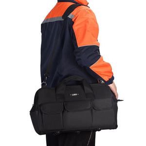 Bolsa Organizadora de Herramientas de Boca Ancha Premium, Bolsa de Herramientas Multifuncional con Asas Acolchadas, Bolsa de Lona Negra de Alta Resistencia - Product Image 4