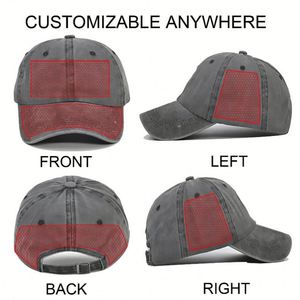 Oem Custom Dad Hat Vintage Blank <b>Plain</b> 100% Cotton 6 Panel Washed Denim Baseball <b>Caps</b> and Hats Promotion Gift - Product Image 2