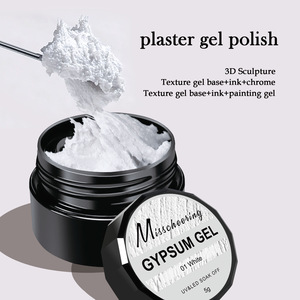 Gel UV pour ongles en gypse 8ml, noir et <span class=keywords><strong>blanc</strong></span>, pour sculpture 3D, texture sable créative, modelage de fleurs - Product Image 4