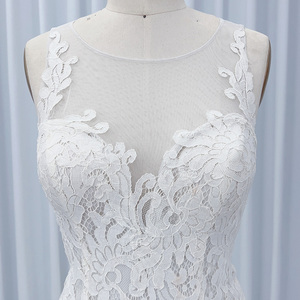 Jancember HX57 princesa espalda descubierta botón encaje sirena vestidos de novia vestidos - Product Image 2