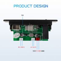 Module décodeur MP3 stéréo Bluetooth 5.0 pour voiture, 5V 10W, amplificateur 2*5W, radio FM sans fil, appels mains libres, TF, USB