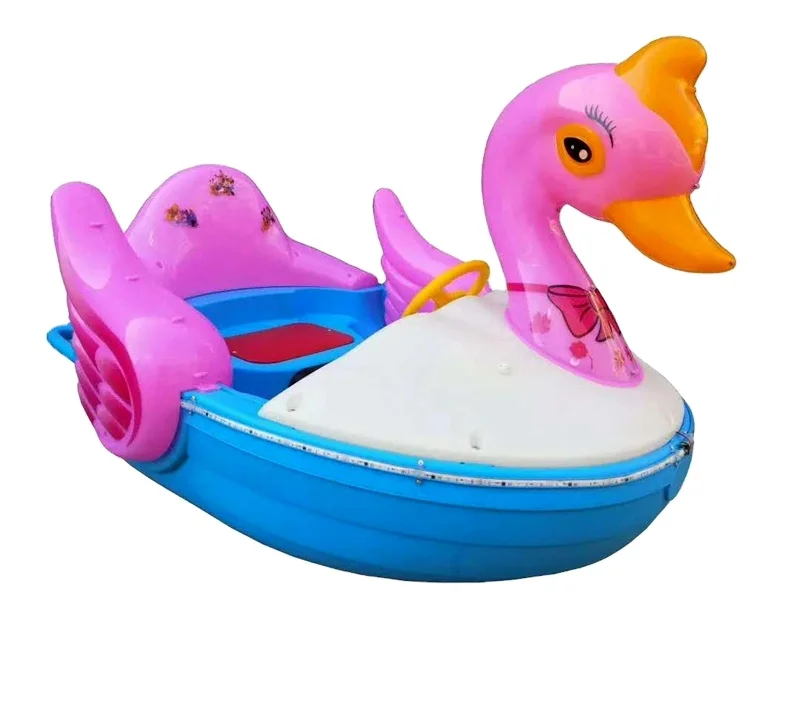 Nuevo diseño para niños batería Cisne barco eléctrico parachoques barco a la venta 2P diseño novedoso precio al por mayor sistema de Control de barco Barco de plástico