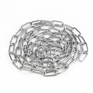 1/8" SS Chain Link 13.12ft Heavy Duty Small Link Chain 304 Stainless Steel Chain Link for Swing Home Outdoor Camping