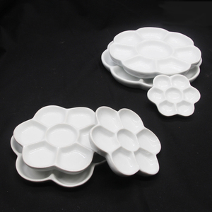 Vente en gros Palette céramique 6 puits en forme de fleur pour peinture acrylique - Product Image 2
