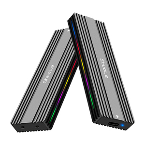 กล่องใส่ SSD M.<span class=keywords><strong>2</strong></span> NGFF NVMe แบบ USB C ความเร็ว 20Gbps, อะแดปเตอร์แปลง USB 3.<span class=keywords><strong>2</strong></span> Gen2x2 เป็น NGFF PCIe M&B Key สำหรับ Solid State Drive, เคส M.<span class=keywords><strong>2</strong></span> SSD - Product Image 1