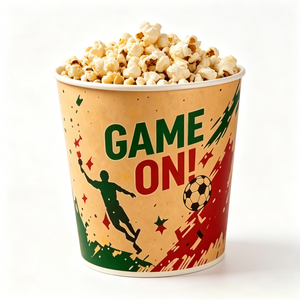 Boîte à frites écologique pour la saison footballistique, boîte à <span class=keywords><strong>burger</strong></span> compostable, seau à popcorn, gobelet en papier, barquette à snacks, vente en gros, usine OEM - Product Image 6