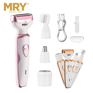 MRY <span class=keywords><strong>Mujer</strong></span> <span class=keywords><strong>Cuerpo</strong></span> Cara Depilación Mujeres Portátil Inalámbrico Mujeres Depilación Eléctrica Recortadora Señora Afeitadora Razor Bikini Trimmer - Product Image 3