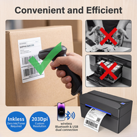 Printer Label untuk Usaha Kecil, Printer Stiker Thermal untuk Shopify, Pencetakan Label Harga Produk, Barcode, dan Kemasan untuk Rumah dan Kantor