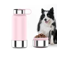 Grande tasse thermos en acier inoxydable 1L avec fond détachable Design classique pour animaux de compagnie en plein air