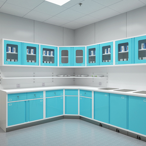 Armários Modernos de Aço para Equipamentos Médicos e Armazenamento Hospitalar UKEN, Montagem na Parede Durável com 2 Portas e 4 Gavetas - Product Image 3