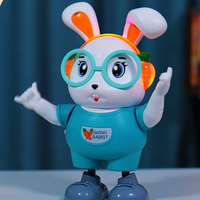Petit lapin mignon qui chante et danse, jouet électrique pour bébé, jouet intelligent pour enfants, lapin mignon qui pratique le levage de la tête, jouet de puzzle