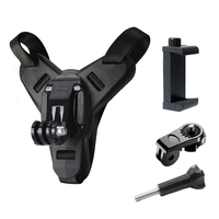 Casque de moto Go Pro Action Sport Camera Mentonnière Support de téléphone pour Gopro Hero 10 9 8 7 5 6 4 DJI OSMO YI SJCAM