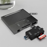 2024 nuevo modelo 7-en-1 externo USB U disco TF tarjeta y lector de cámaras SD/TF para dispositivos Apple y computadoras Neutral al por mayor