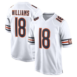 Vente en gros de vêtements pour hommes18 # Williams84 # Loveland34 # Maillots de football américain Payton, édition limitée, cousus, 100 % polyester, séchage rapide - Product Image 2
