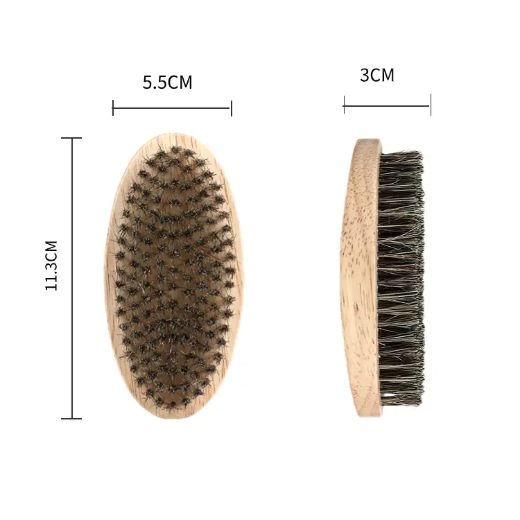 Barbiere Vintage in legno massello ovale rasatura di cinghiale spazzola per barba per uomo
