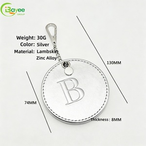 360° Rotating Flip Cover Design Custom Embossed Silver Sheepskin Compact <b>Mirror</b> Foldable Pocket Portable Travel makeup <b>mirror</b> - Product Image 4
