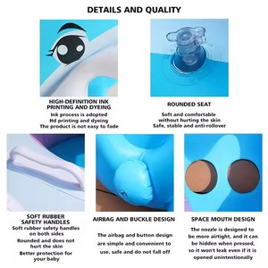 Flotador de Natación para Bebés, Asiento Flotante para Niños, Anillo de Natación de PVC para Niños con Toldo - Product Image 5