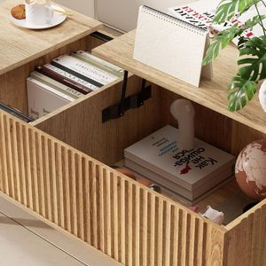 Table basse relevable transfrontalière pour le commerce extérieur avec rangement, table basse en bois sur pied pour l'intérieur domestique - Product Image 4