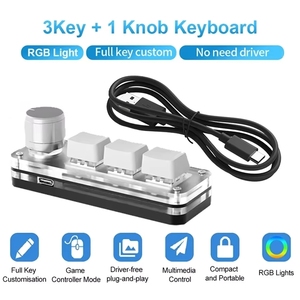 BSSY Macro mechanisch toetsenbord RGB Mini Gaming Aangepaste programmeerknop Toetsenbord <span class=keywords><strong>3</strong></span> toetsen - Product Image 4