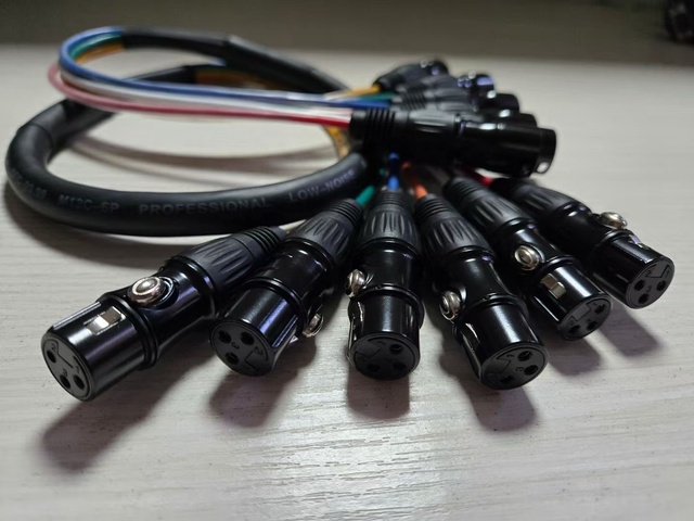 Manufacturer Snake Xlr Cable Male to Female Multi Microphone 6 Channel XLR Snake Cable Stage Box Cable