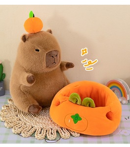 Peluche de Capibara Adorable y de Moda, Relleno de Algodón PP Súper Suave, Amuleto de la Suerte, Regalo de Cumpleaños para Niños, Venta al por Mayor - Product Image 3