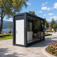 Maison conteneur miniature détachable personnalisable pour café, idéale pour les vacances, avec panneaux en laine de roche, également utilisable comme magasin de détail