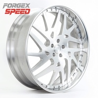 Jantes Forgex Concaves Dorées Chromées Neuves en Alliage Forgé 6061-T6, 2 Pièces, 20-26 Pouces, Design à Lèvre Profonde pour Impala SS Cutlass