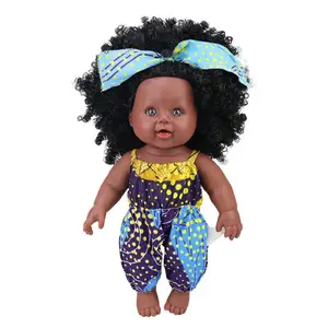 Handmade Craftwork Custom Exploding Hair Black Baby Dolls Manufacturer for Girl with Gift Box