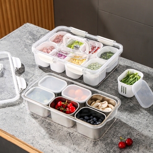 Lekfre PP Storge <strong>Box</strong> 6 Compartment Divided Serving and Keep Fresh <strong>Removable</strong> Snackle <strong>Box</strong> Portable Snack <strong>Box</strong> Dishwasher Safe - Product Image 6