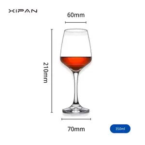 Kacamata anggur kustom gelas Burgundy desain baru untuk pesta pernikahan Bar jamuan makan 250ml 410ml