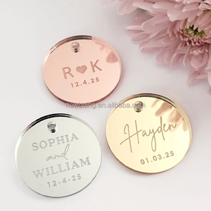 Gepersonaliseerde Duidelijke Acryl Cadeau Tag | 2 "W X 3.5" H | Bruiloft Gunsten - Product Image 3
