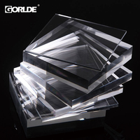 Plaques de verre GORLDE de 1/8 po (3 mm) d'épaisseur, plaques d'acrylique transparentes pour découpe laser, enseignes, remplacement de verre, projets de bricolage